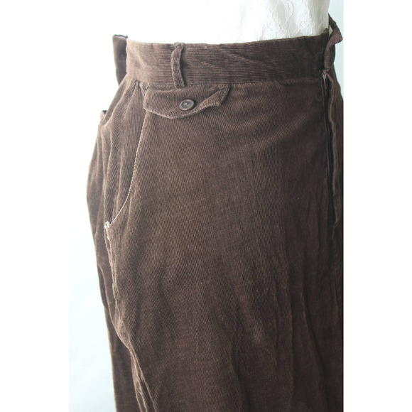 Vintage 70s Brown Corduroy Pencil Skirt - Picture 4 of 11